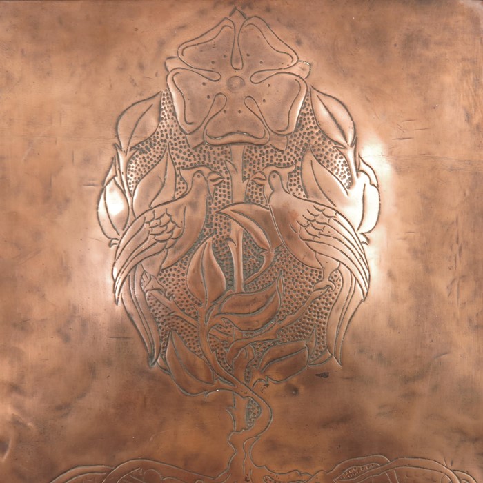 An Arts and Crafts copper plaque - Image 3 of 3