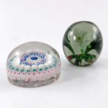 19th Century Birmingham style glass paperweight, millefiori flowers