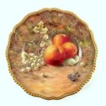 P Love for Royal Worcester, a fruit painted plate