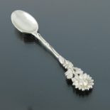 An 18th century cast silver teaspoon
