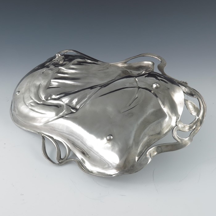 WMF, a ugendstil silver plated figural dish, in the Art Nouveau style - Image 3 of 5
