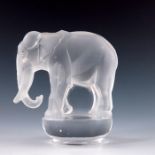Rene Lalique, a Toby (elephant) glass paperweight, model 1192, designed circa 1931,
