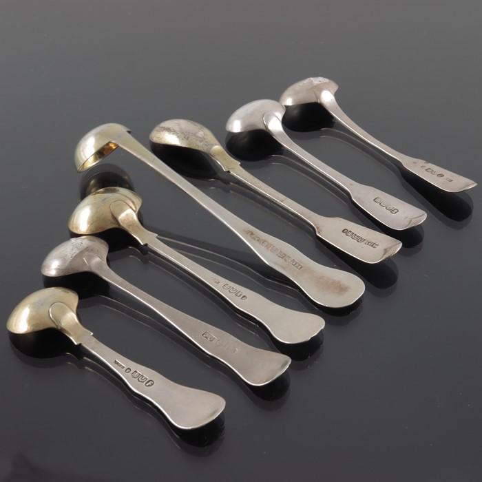 A collection of George III and later Scottish silver condiment spoons, Edinburgh makers - Image 4 of 6