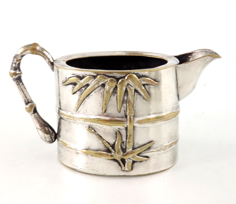 A Chinese silver plated tea set, Qing, circa 1870 - Image 9 of 10