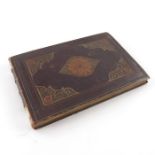 A William IV and Victorian leather bound scrapbook