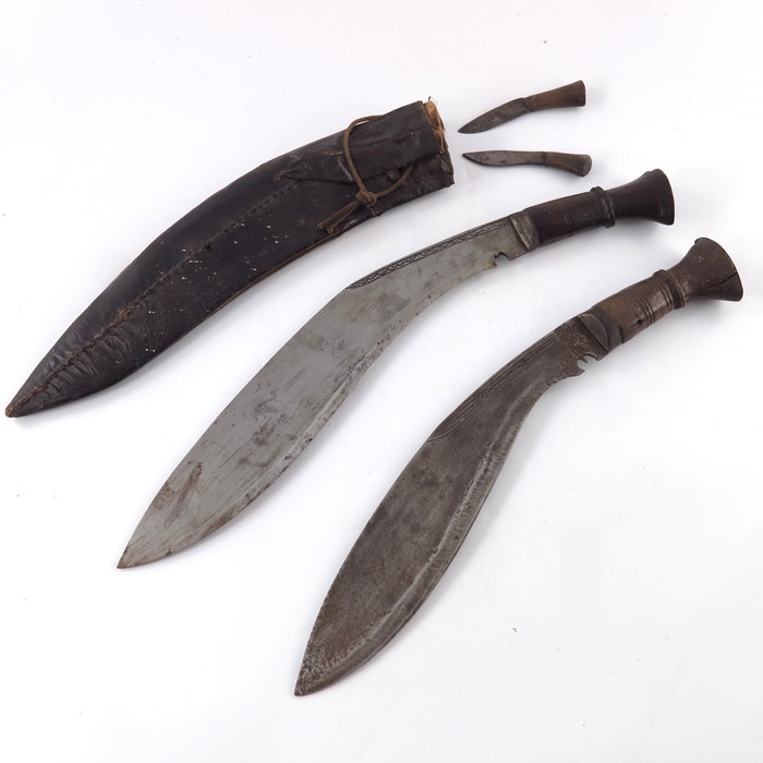 Two Gurkha Kukri knives