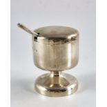 Robert Welch, a Modernist silver mustard pot and spoon