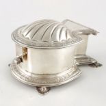 An Edwardian silver ink casket, Carrington and Co.