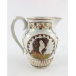 A George III relief moulded commemorative jug