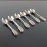 Three pairs of Victorian silver egg spoons, George Adams