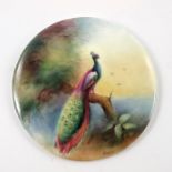 R Austin for Royal Worcester, a painted circular plaque