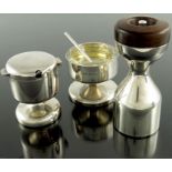 Robert Welch, a Modernist silver three piece cruet, London 1976