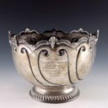 An Edwardian silver rose bowl, Charles Stuart Harris, London 1902