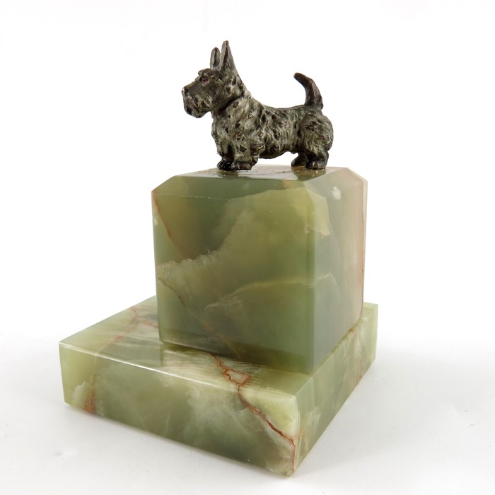 A pair of Austrian bronze Highland Terriers bookends - Image 5 of 8