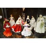 A Royal Doulton figure, Gail, and eight others si