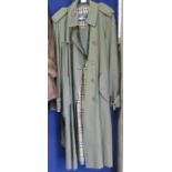 Vintage Burberry green trench coat.