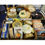 Biscuit tins, to include Huntley & Palmers, and a