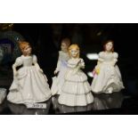 A Royal Doulton figure 'Amanda' and three other fi