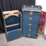 A Hartmann Gibraltarised cushion top steamer trunk