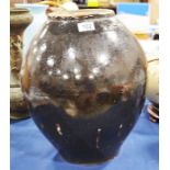 An olive jar of ovoid form, 40 cm high.