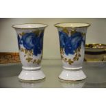 Rosenthal, a pair of trumpet shaped vases, decora