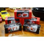 Five Ferrari Model Cars including F1 555 Squalo, F