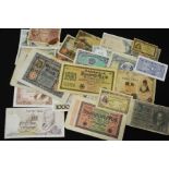 20th century world coins and bank notes