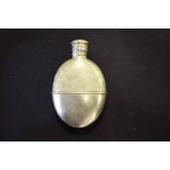 Silver plated spirit flask, early 20th Century, en