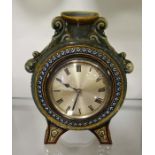 Doulton Lambeth, stoneware clock case,, moon form