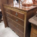Mahogany chest of two short over three long drawer