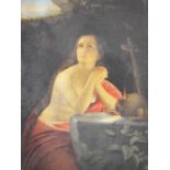 Victorian coloured print 'The Penitent Magdalene,