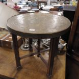 Brass tray top folding table