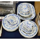 Blue and White Chinese Marine part dinner service,