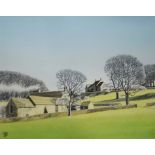 Anthony Dawson, A Cotswold Farm, Salperton, waterc