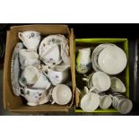 Wedgwood Clementine part tea set and Colclough tea