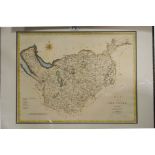 P Cary, A map of Cheshire, 38.5 x 51 cm, a fascimi