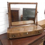 A mid 19th Century mahogany toilet mirror, rectran