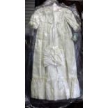 Five ivory christening gowns and dresses. (5)