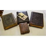 Four Victorian photograph albums and contents.