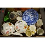 A pair of Pershore pattern tureens and covers