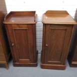 TWo Victorian mahogany pot cupboards, width and he
