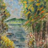 20th Century School, landscape, pastel, indistinct