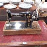 A Singer hand operated sewing machine, F7968420, w