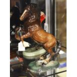 A Beswick rearing Brown Welsh Cob, 27cm high, impr