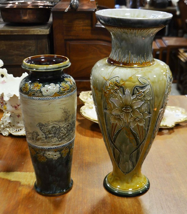 Hannah Barlow for Doulton Lambeth a stoneware vase, - Image 2 of 2