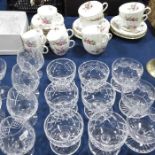 Five Crown Derby coffee cups and saucers, 6 small