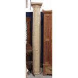 A pair of pine columns, tapered cylindrical form o