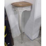 /A French corner console table on single carved cab
