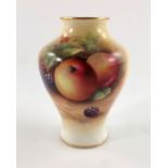 Moseley for Royal Worcester, a fruit painted vase
