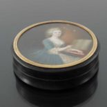 An 18th century French gold mounted tortoiseshell snuff box